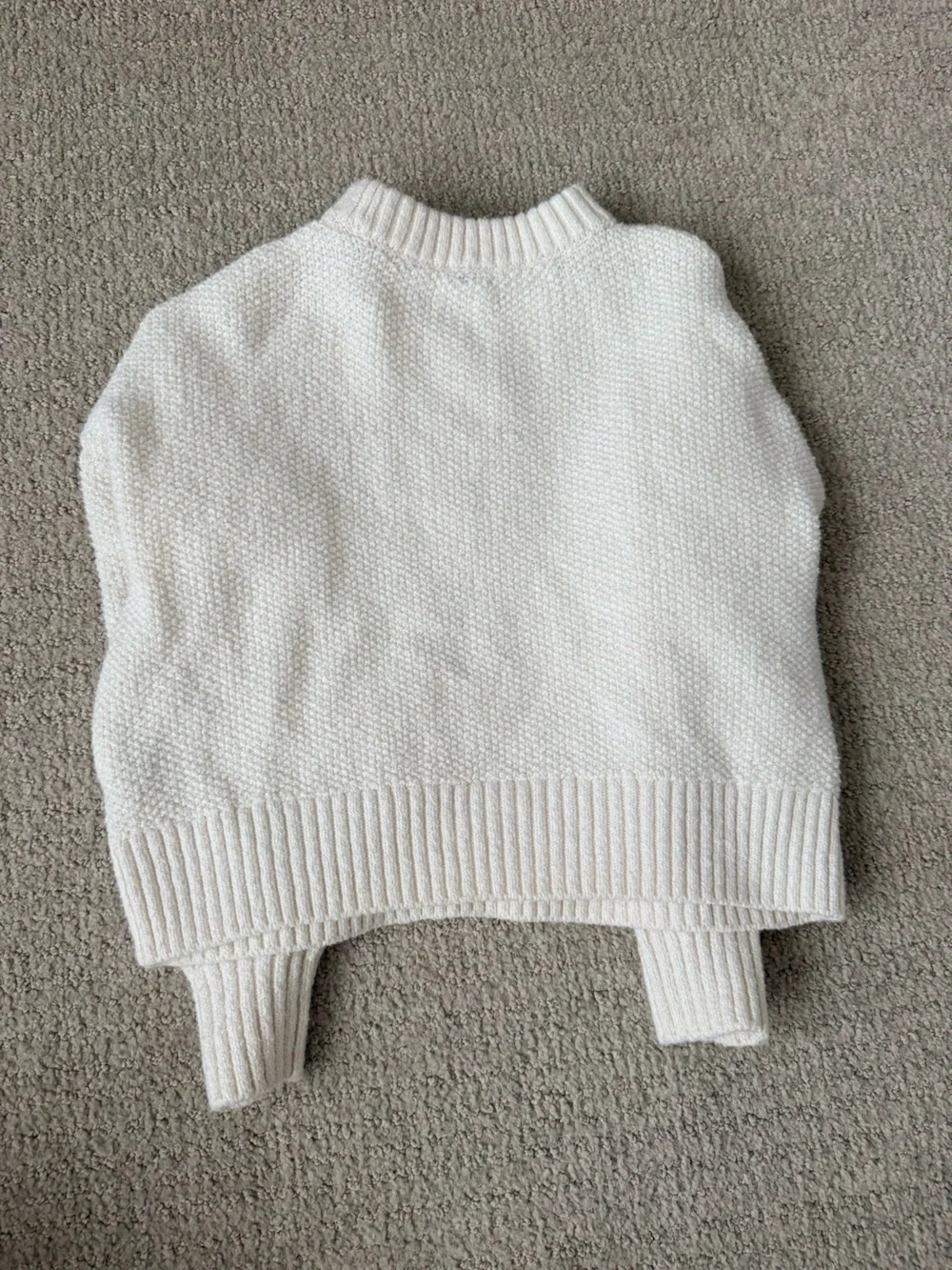 Old Navy Cream Cable Knit Crewneck Sweater - Kids